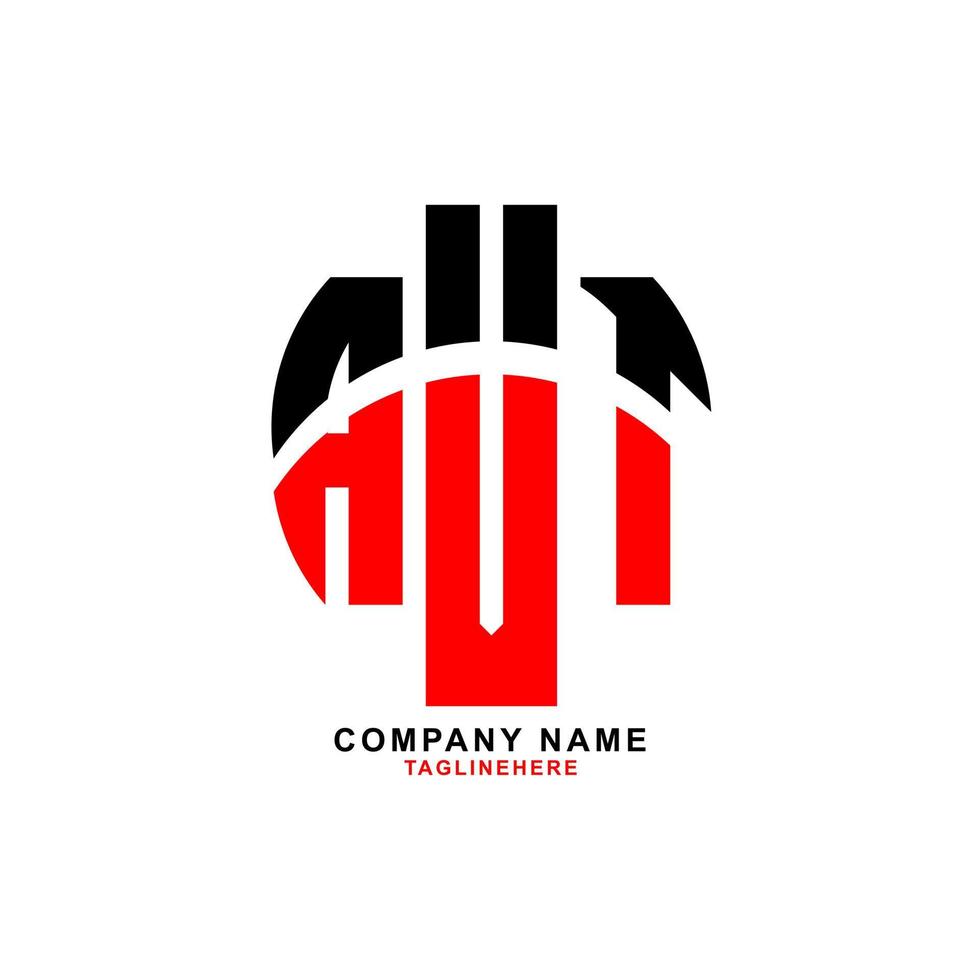 design de logotipo de carta criativa avt com fundo branco vetor