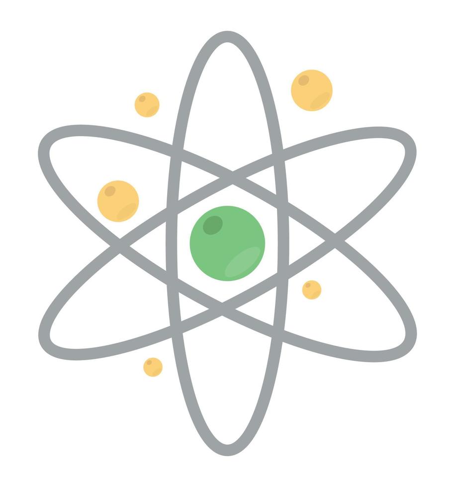 ícone plano de molécula de átomo vetor