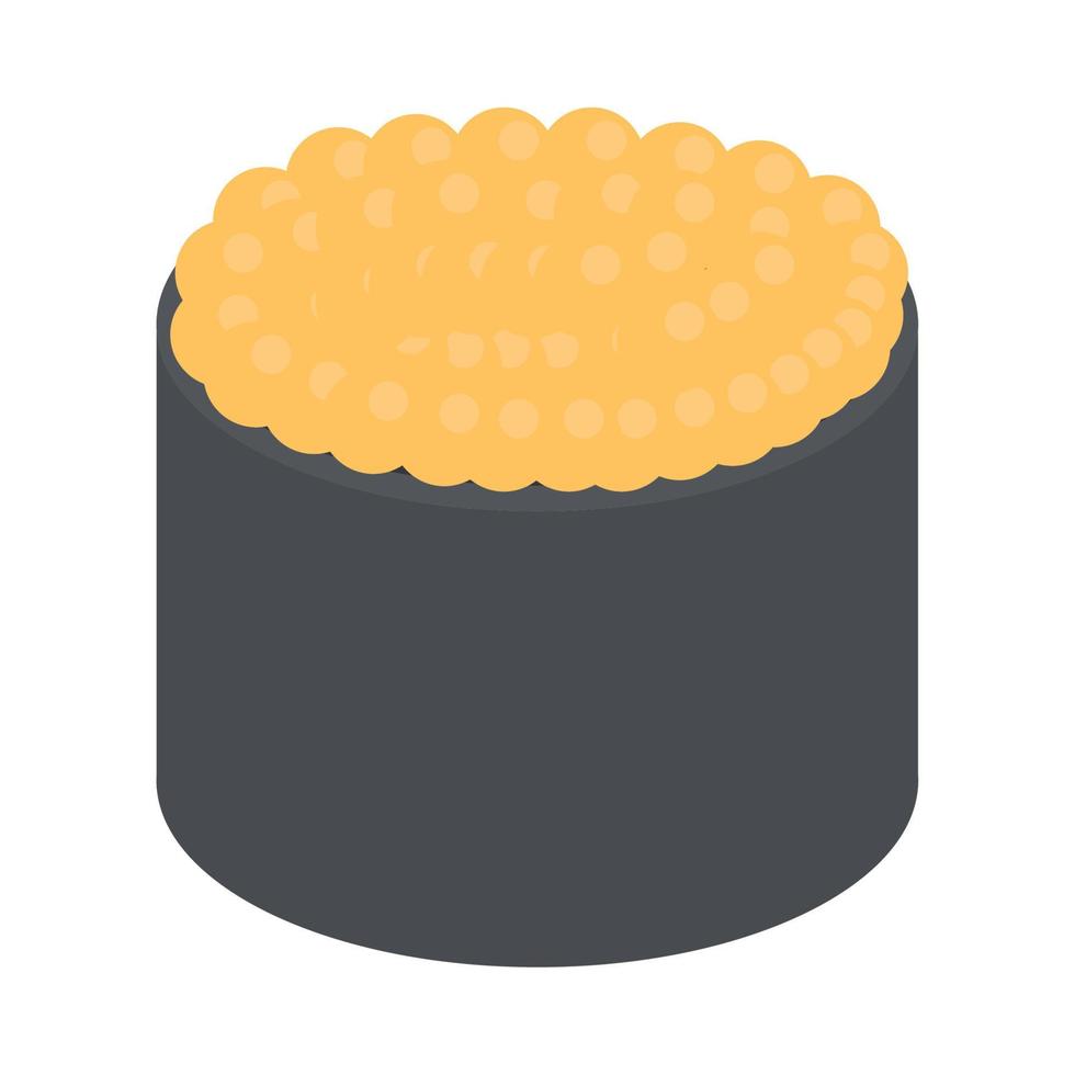 sushi com caviar vetor