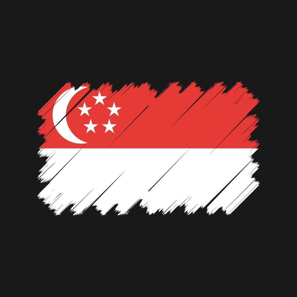 vetor de bandeira de singapura. bandeira nacional