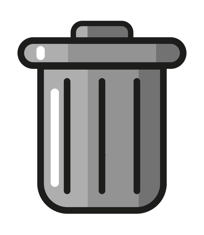 ícone de lata de lixo vetor