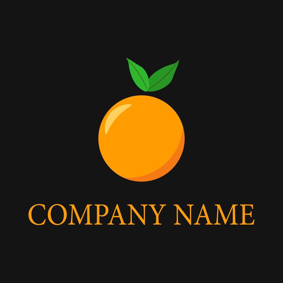 design de logotipo de fruta laranja. ilustração vetorial vetor
