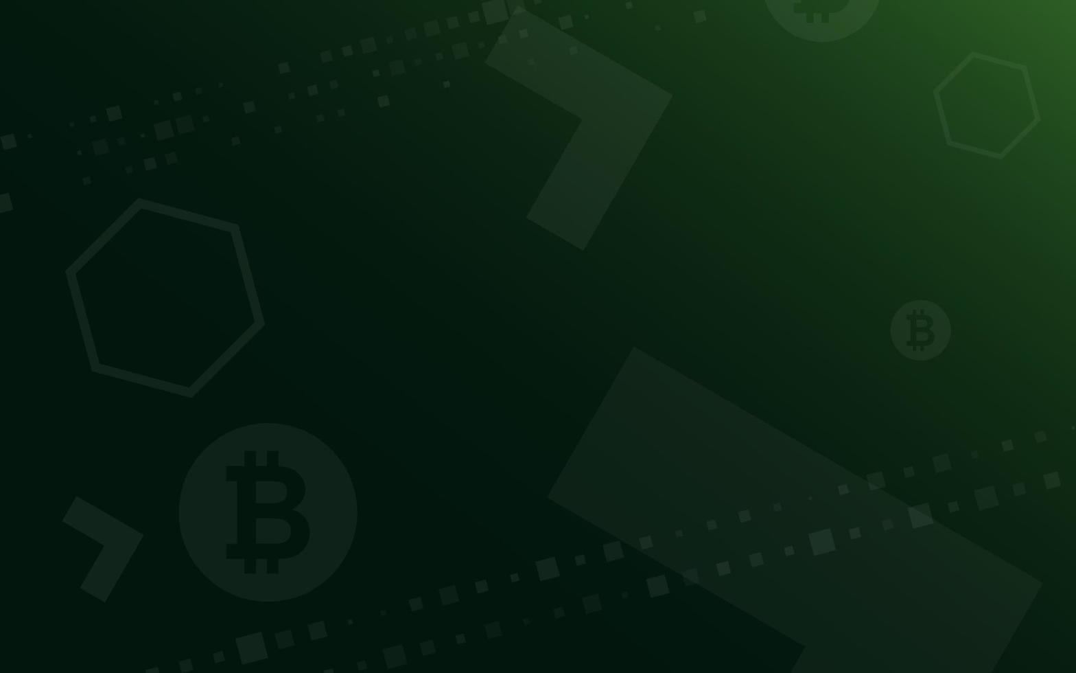 fundo verde claro, vetor de ilustração de moeda criptográfica bitcoin para página, logotipo, cartão, banner, web e impressão.