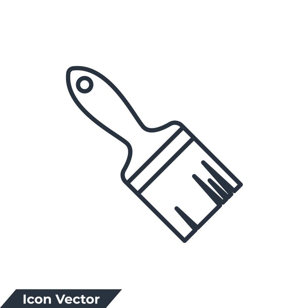 pincel ícone logotipo ilustração vetorial. modelo de símbolo de pincel para coleção de design gráfico e web vetor