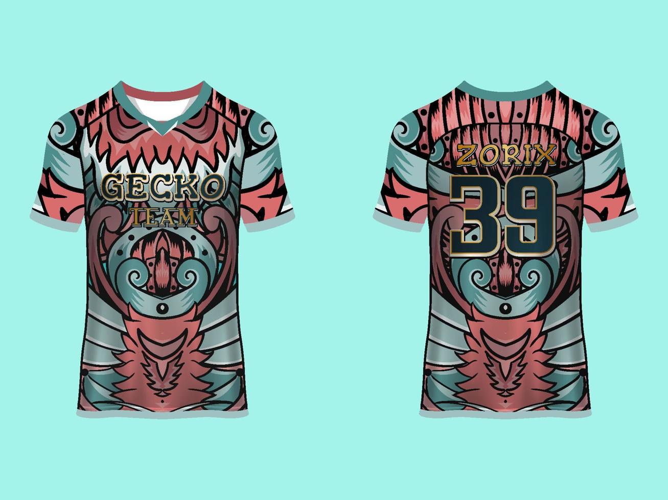 design de camisa esportiva de mangas raglan vetor