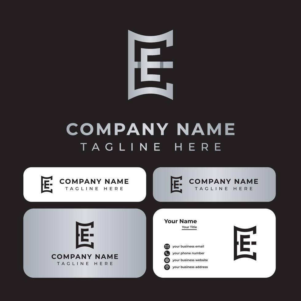 logotipo exclusivo do monograma ee, adequado para qualquer negócio com iniciais ee. vetor