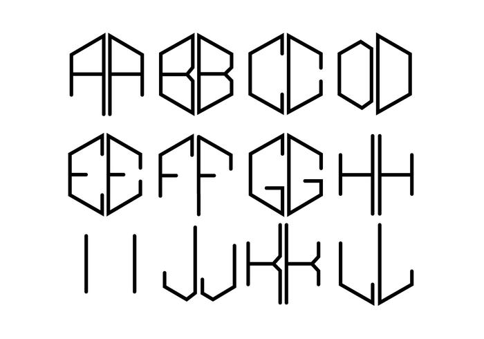 Monogramas grátis vetor de duas letras