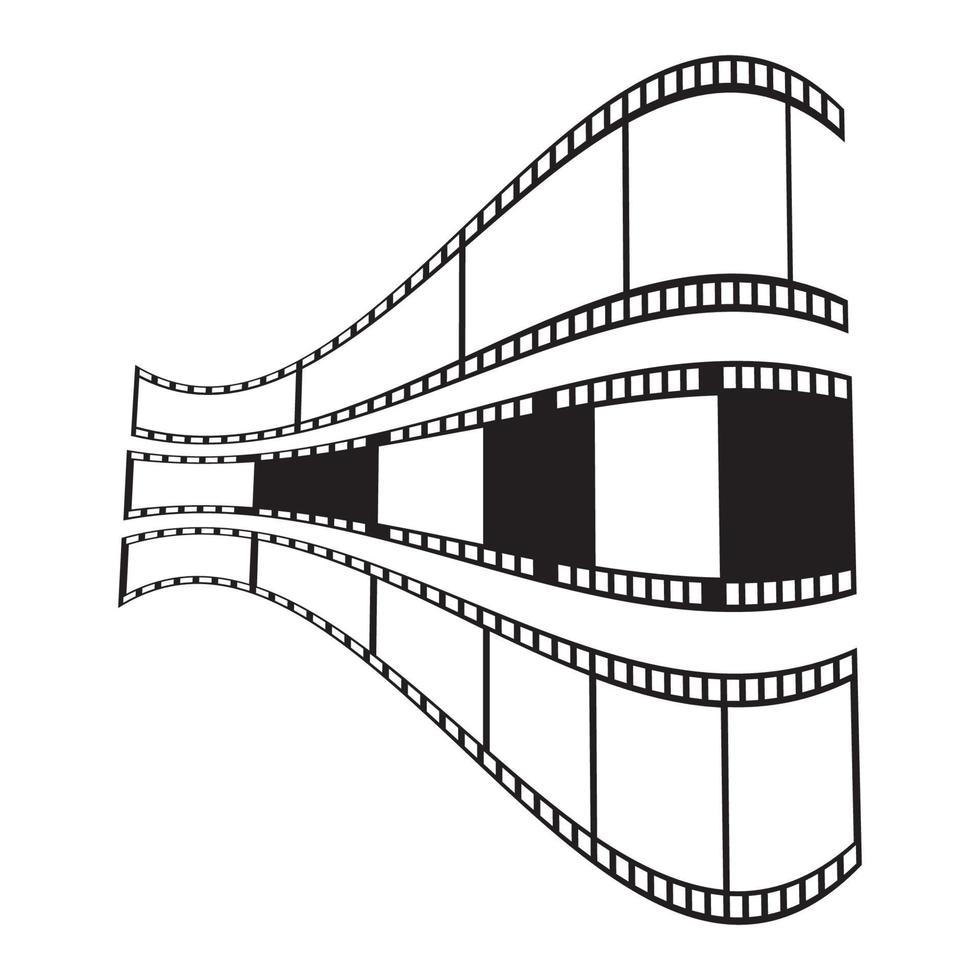 design de ilustração vetorial de modelo de logotipo de tira de filme abstrack vetor