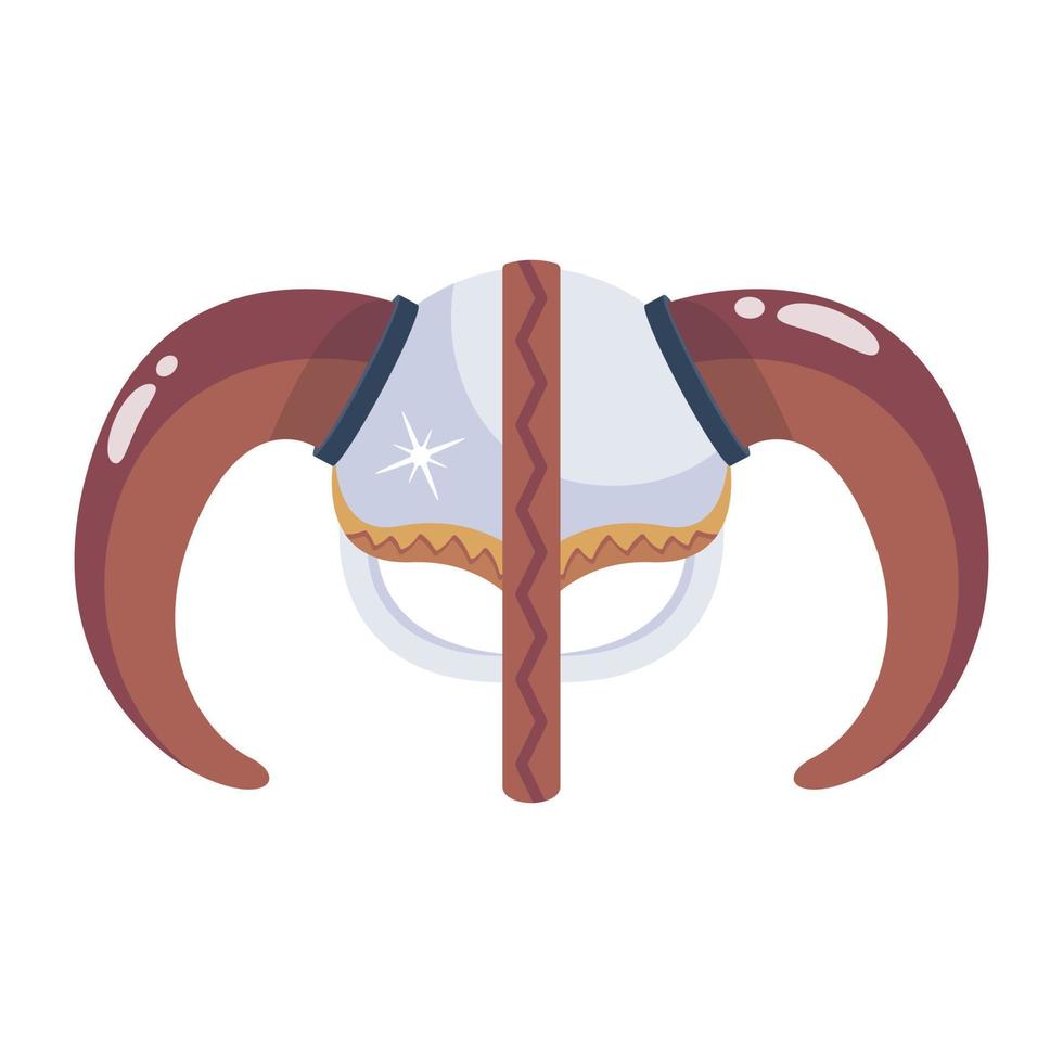 um ícone de design plano de escudo facial vetor