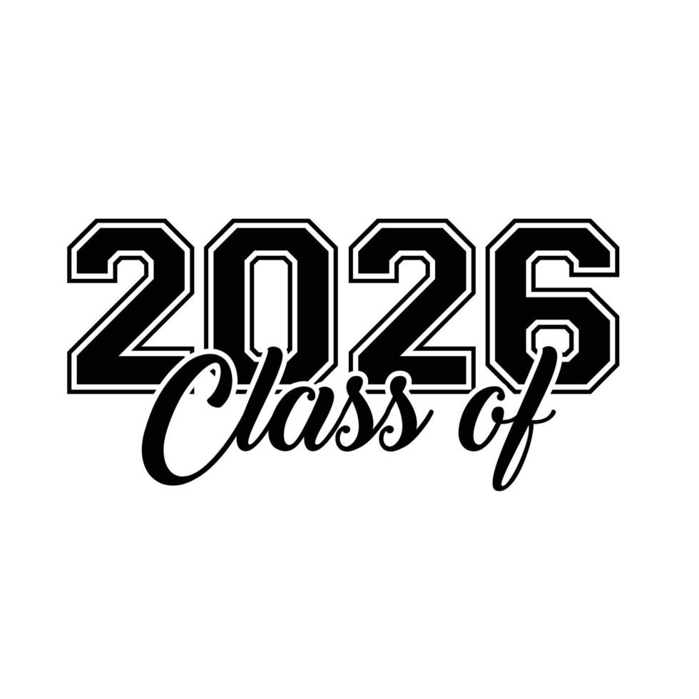 classe de 2026 vetor, design de camiseta vetor