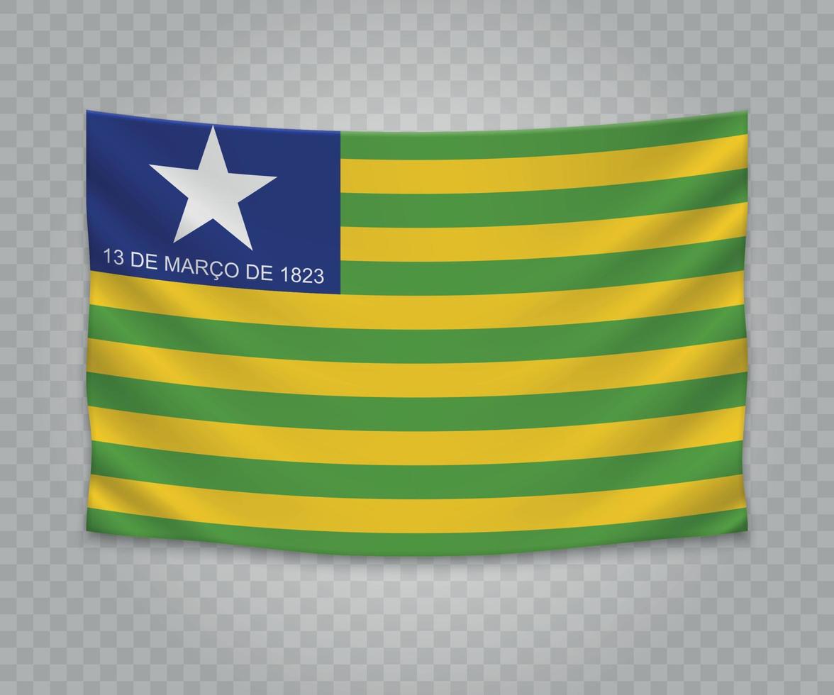 bandeira suspensa realista vetor