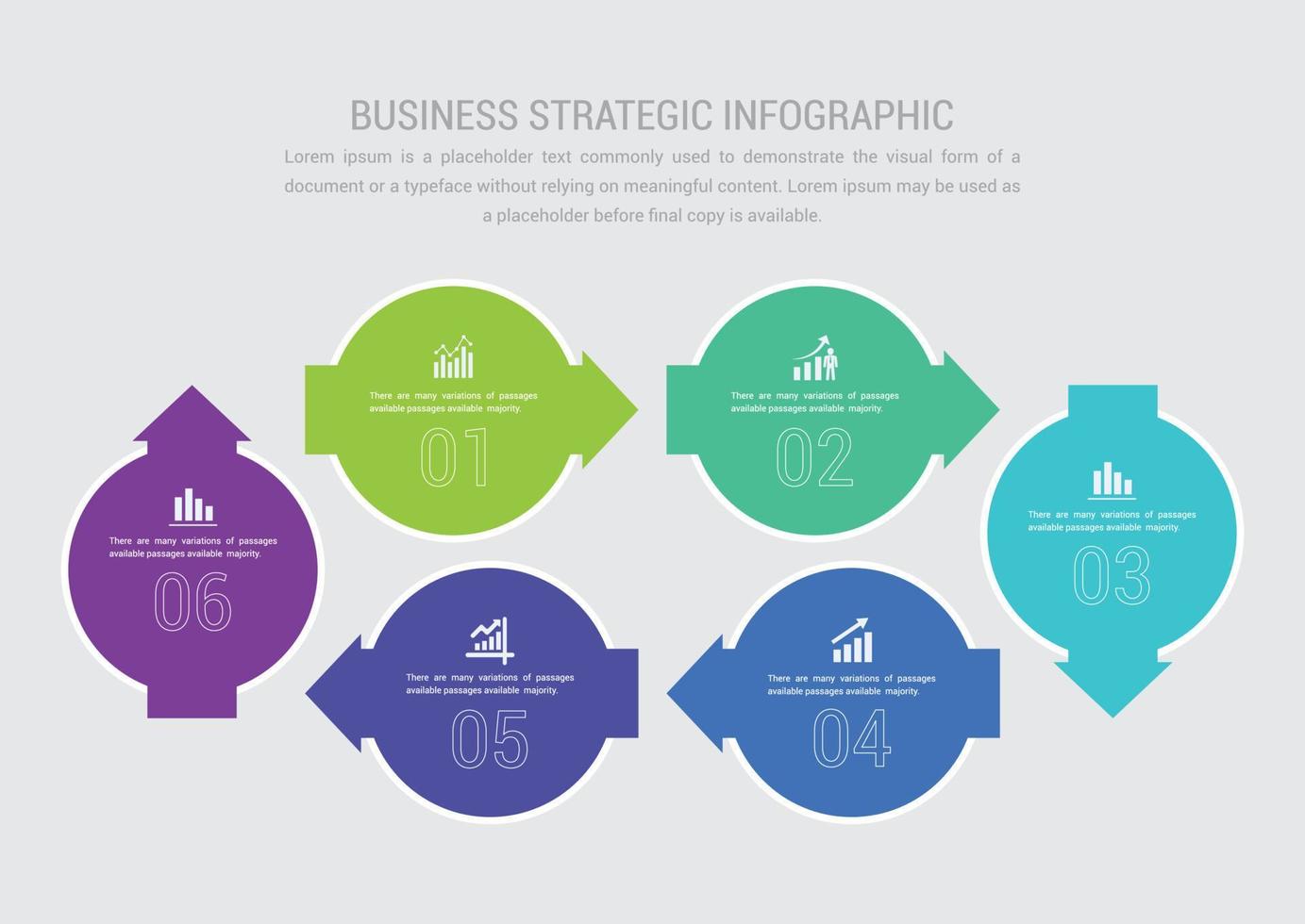 ilustração de design infográfico estratégico de negócios vetor