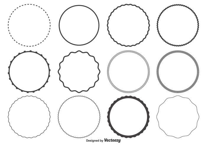 Conjunto de formas de círculo vetor