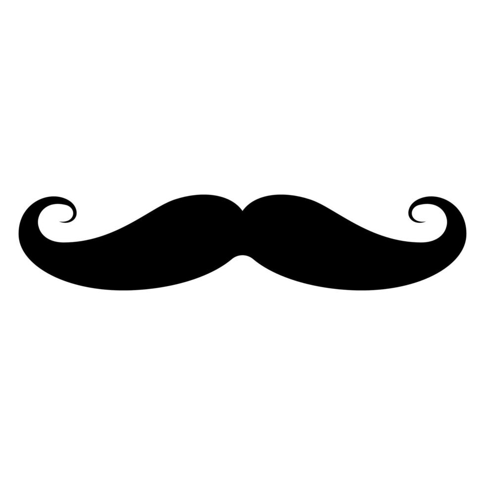 ícone de bigode simples vetor