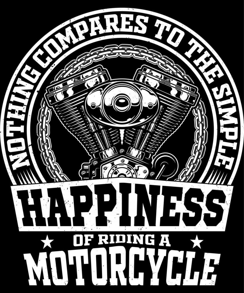 vetor totalmente editável eps 10 esboço de felicidade montando motocicleta vintage t-shirt projetar uma imagem adequada para camisetas, canecas, bolsas, cartões de pôster e muito mais. o pacote é 4500 5400px