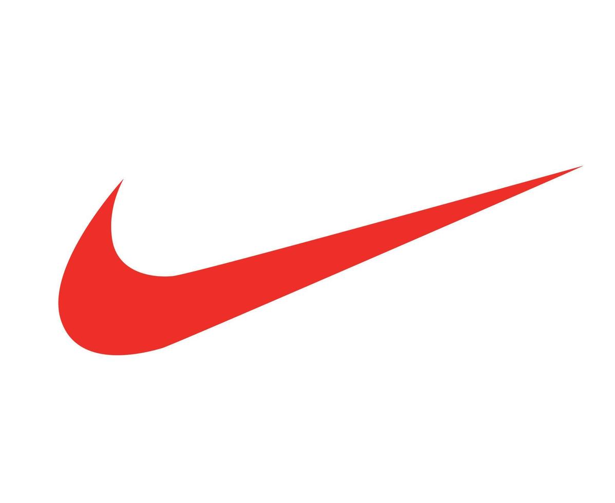 nike logotipo design de roupas vermelhas ícone abstrato futebol ilustração vetorial com fundo branco vetor