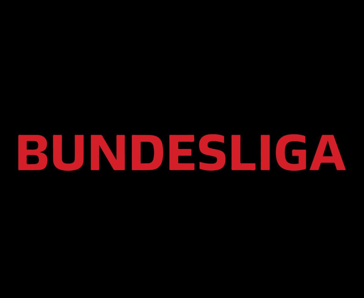 bundesliga nome logotipo símbolo vermelho design alemanha futebol vetor países europeus ilustração de times de futebol com fundo preto