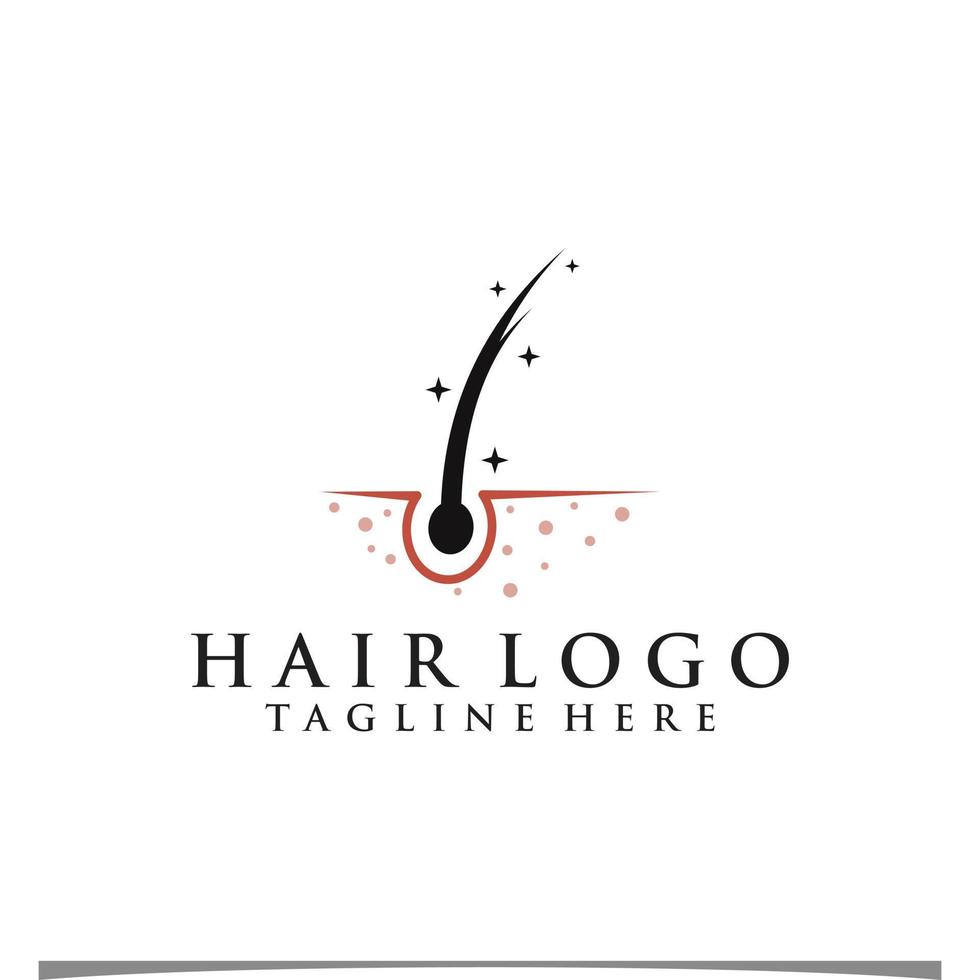 design de ilustração de logotipo de tratamento de cabelo vetor premium