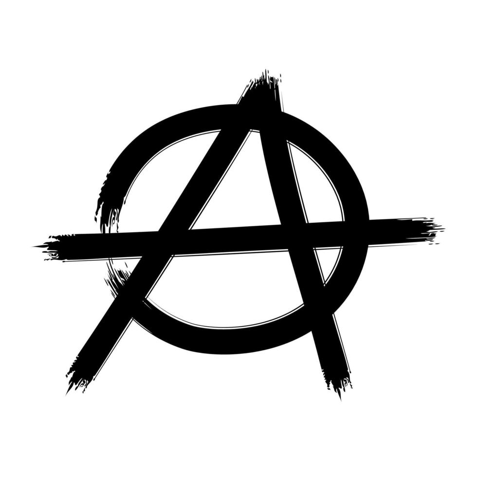 símbolo de anarquia. sinal vetorial vetor