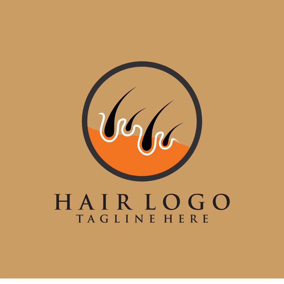 design de ilustração de logotipo de tratamento de cabelo vetor premium