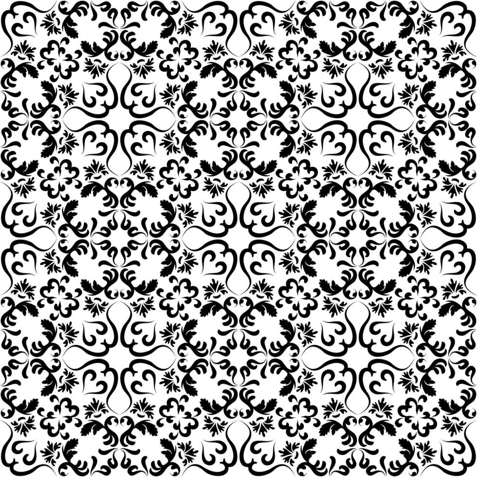 belo ornamento preto e branco antigo. papel de parede de estilo vitoriano vintage sem costura. padrão árabe moderno. plano de fundo, papel de parede, embrulho, modelo têxtil. vetor