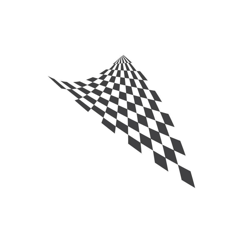 ícone de bandeira de corrida, ilustração vetorial de design simples vetor