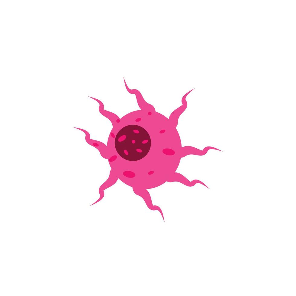 design de modelo de ícone de ilustração vetorial de vírus vetor