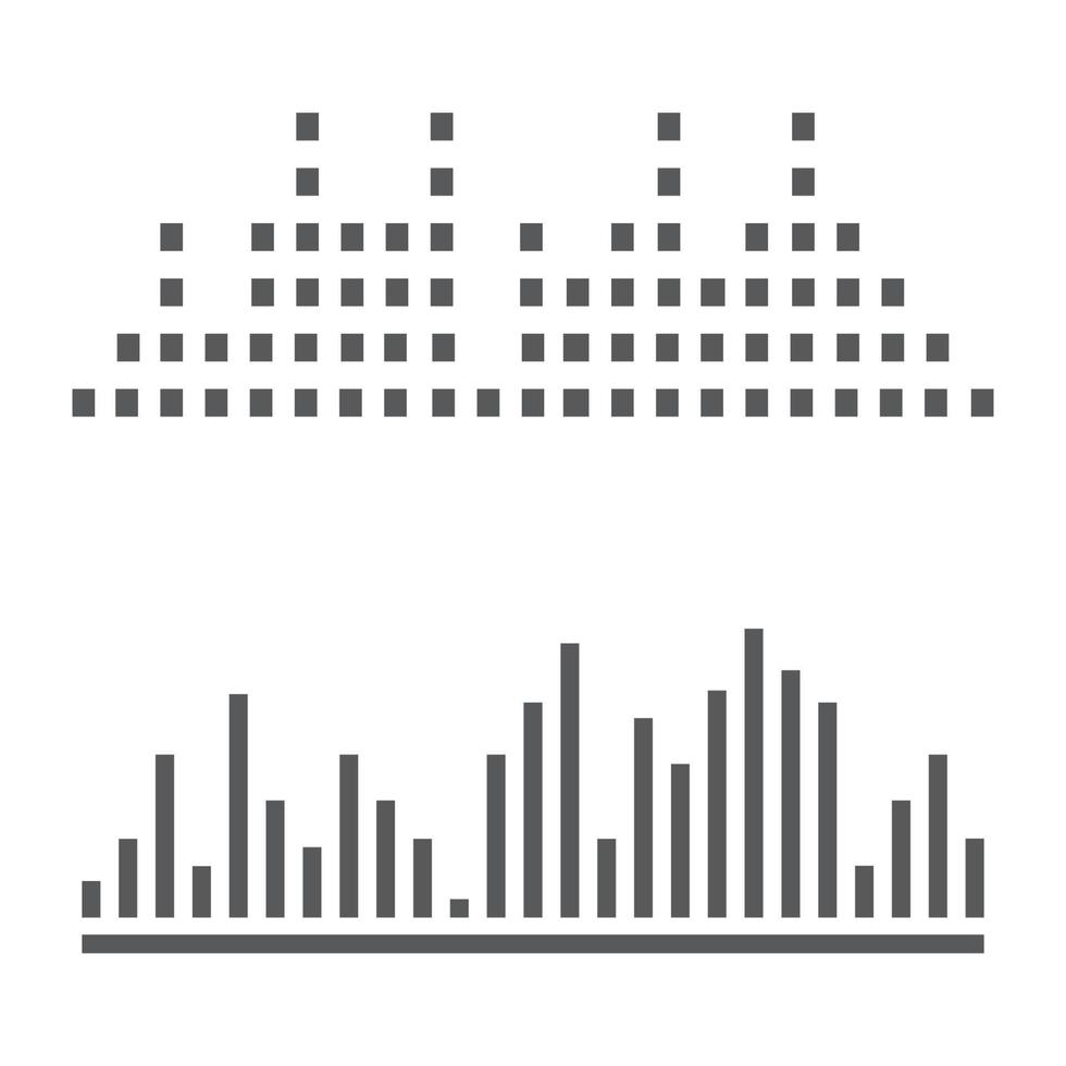 ilustração de ícone de vetor de ondas sonoras de música de tecnologia de áudio