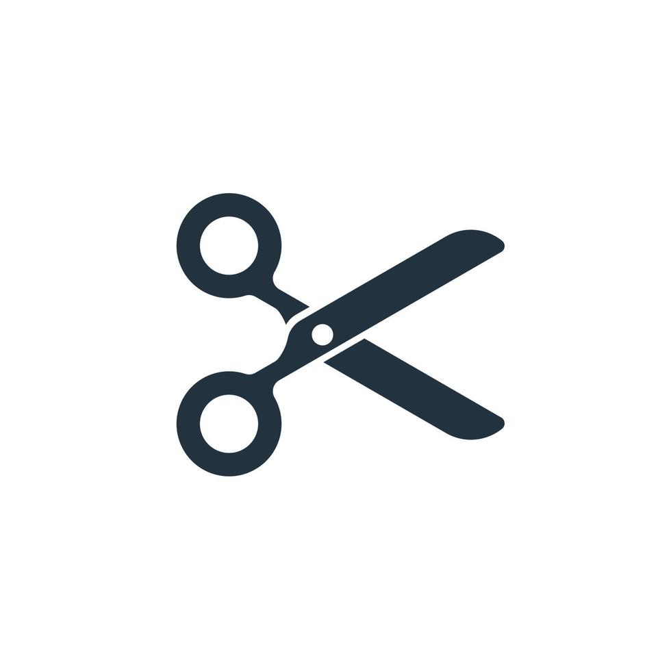 ícone de tesoura isolado em um fundo branco. símbolo de tesoura para aplicativos web e móveis. vetor