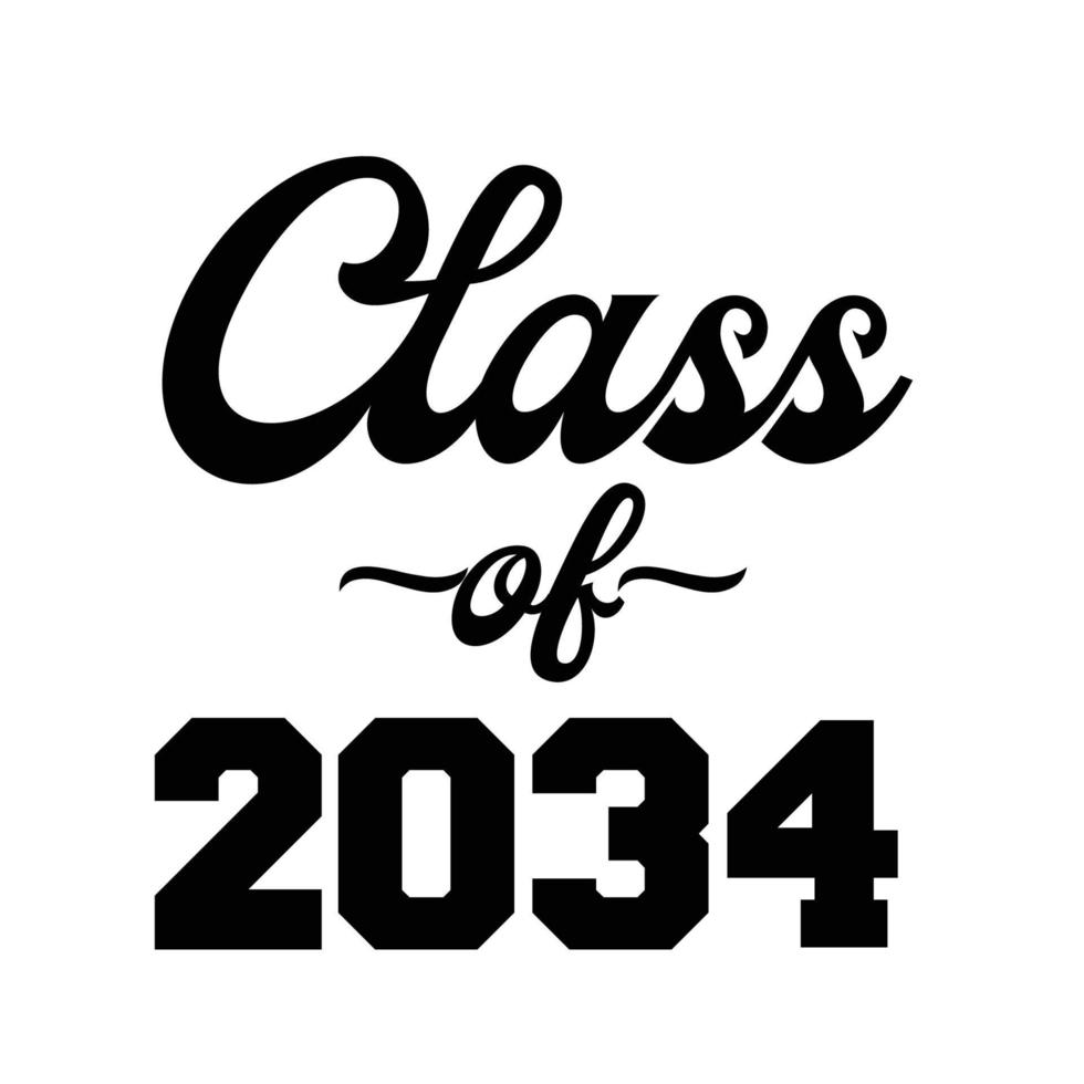 classe de 2034 vetor, design de camiseta vetor