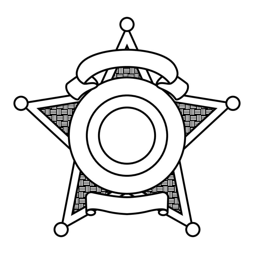 ilustração vetorial de distintivo de xerife vetor