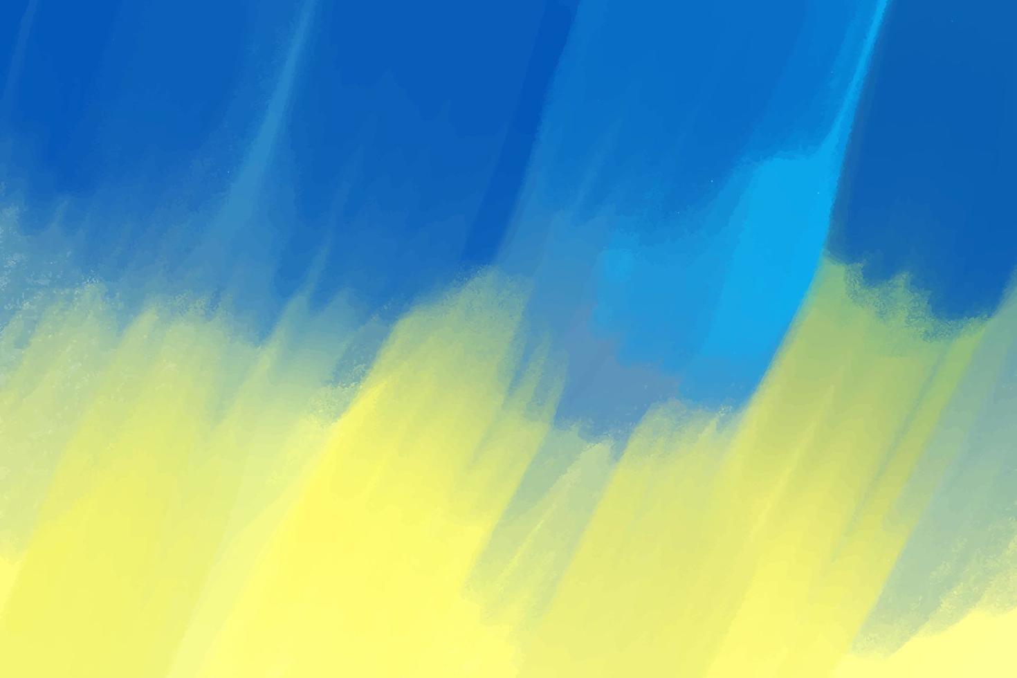 fundo amarelo azul. bandeira ucraniana. manchas de tinta sobre tela, um fundo brilhante para um banner em cores patrióticas vetor