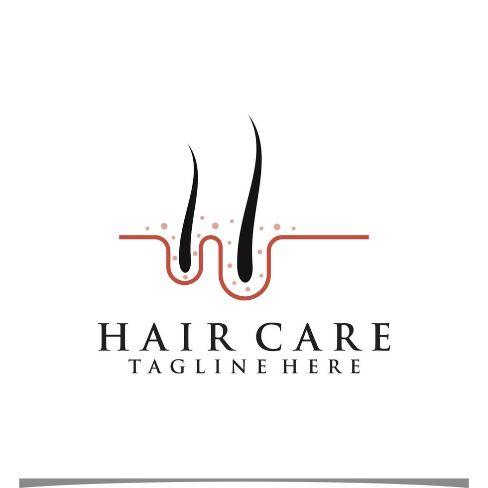design de ilustração de logotipo de tratamento de cabelo vetor premium