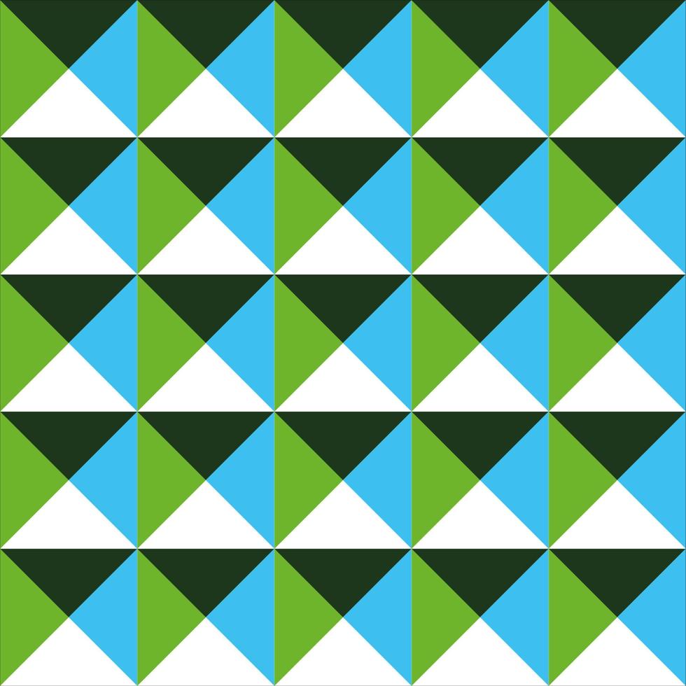 padrão sem emenda de geometria. dinâmico e contraste, ilusão de ótica. preto, verde, azul e branco. desenho vetorial. vetor