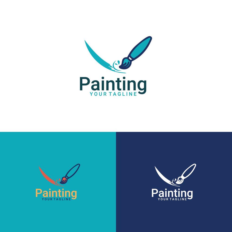 vetor de pintura de design de logotipo. pintar logotipo.