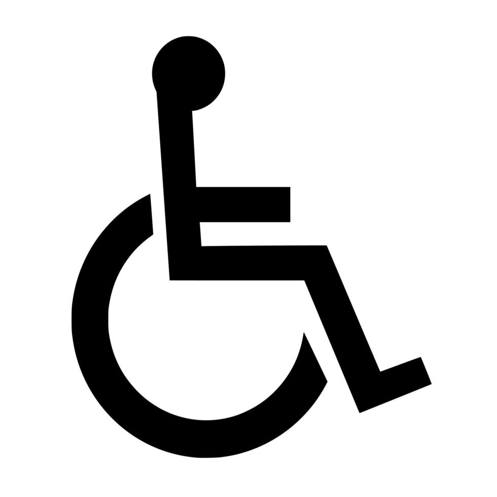 sinal de acessibilidade de cadeira de rodas para pessoas com deficiência vetor