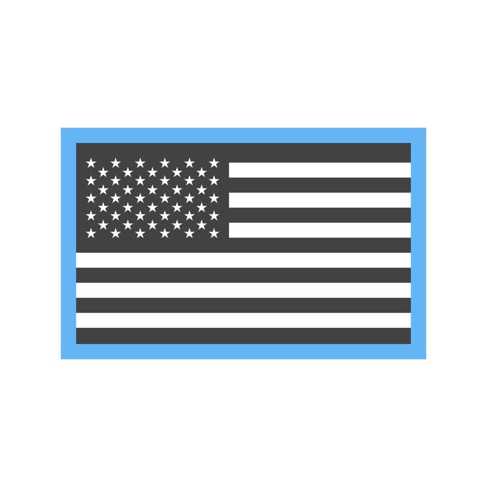 Estados Unidos glifo ícone azul e preto vetor