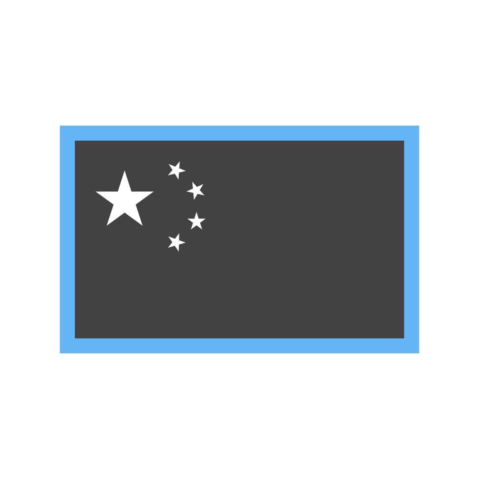 ícone azul e preto do glifo da china vetor