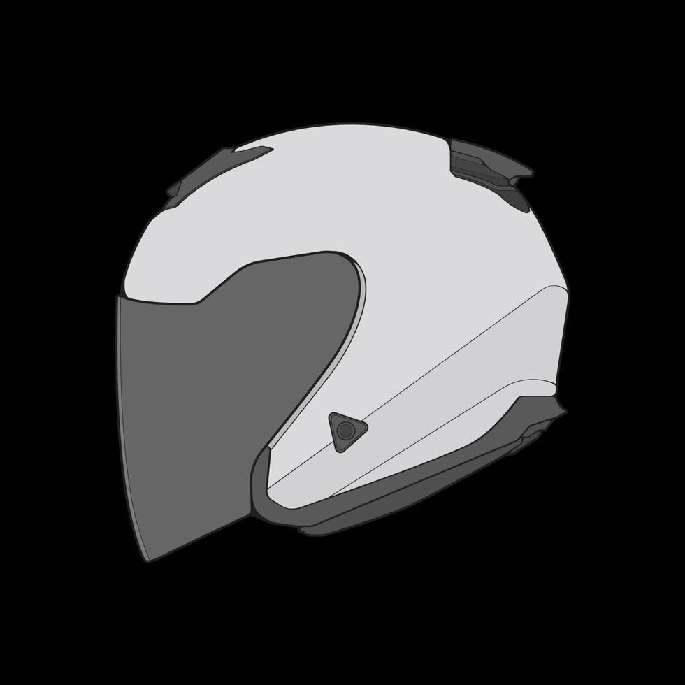 ilustração vetorial de capacete de bloco de cores, conceito de capacete, vetor de arte de linha, arte vetorial