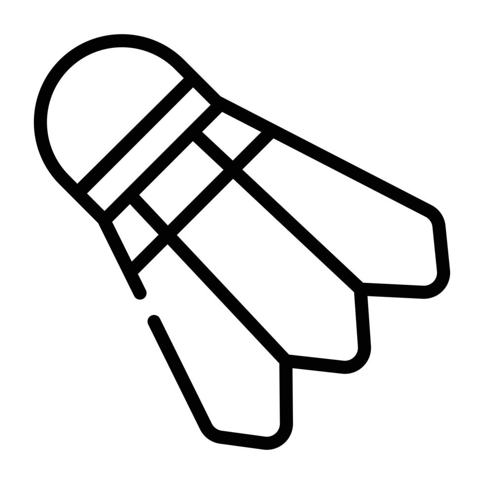 um ícone linear moderno de peteca vetor