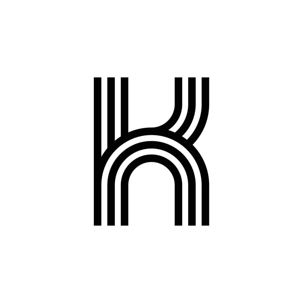 design de logotipo de monograma moderno letra k vetor