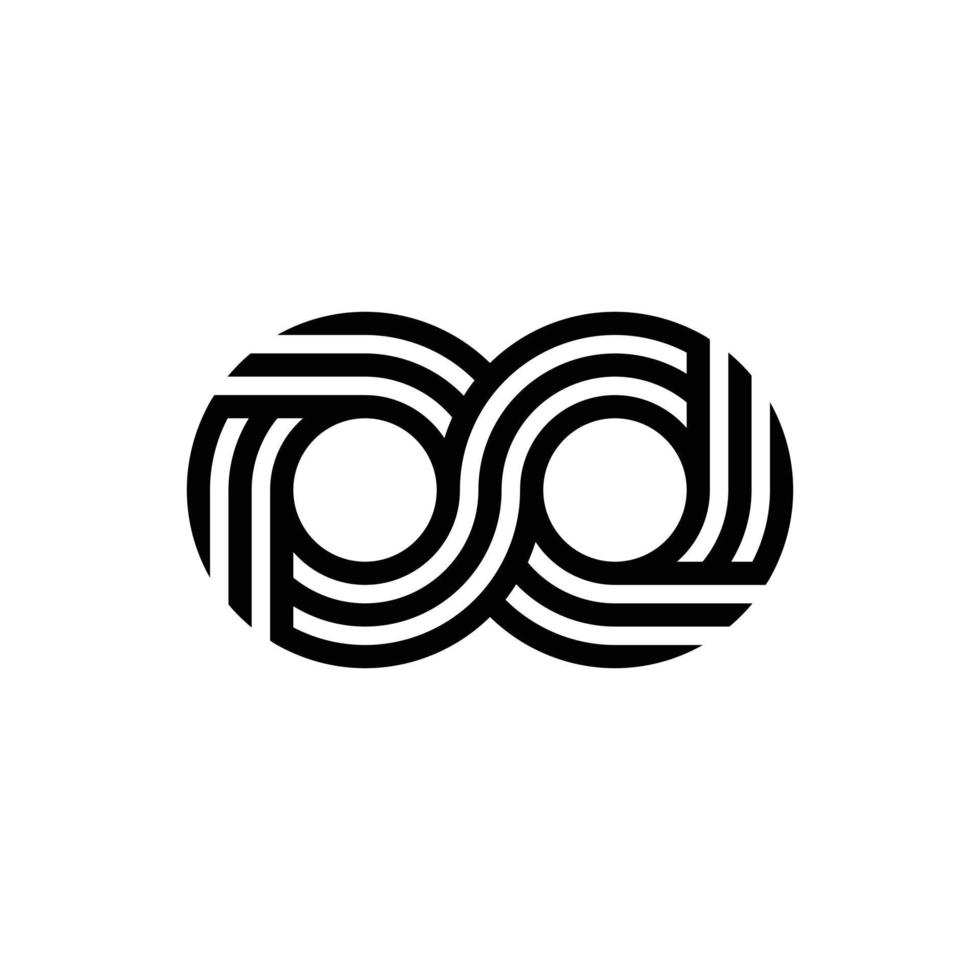 design de logotipo infinito moderno vetor