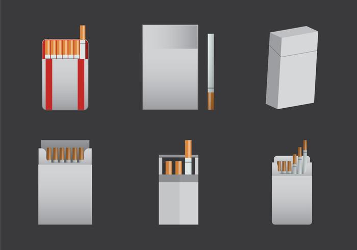 Ilustração vetorial grátis do pacote de cigarros vetor