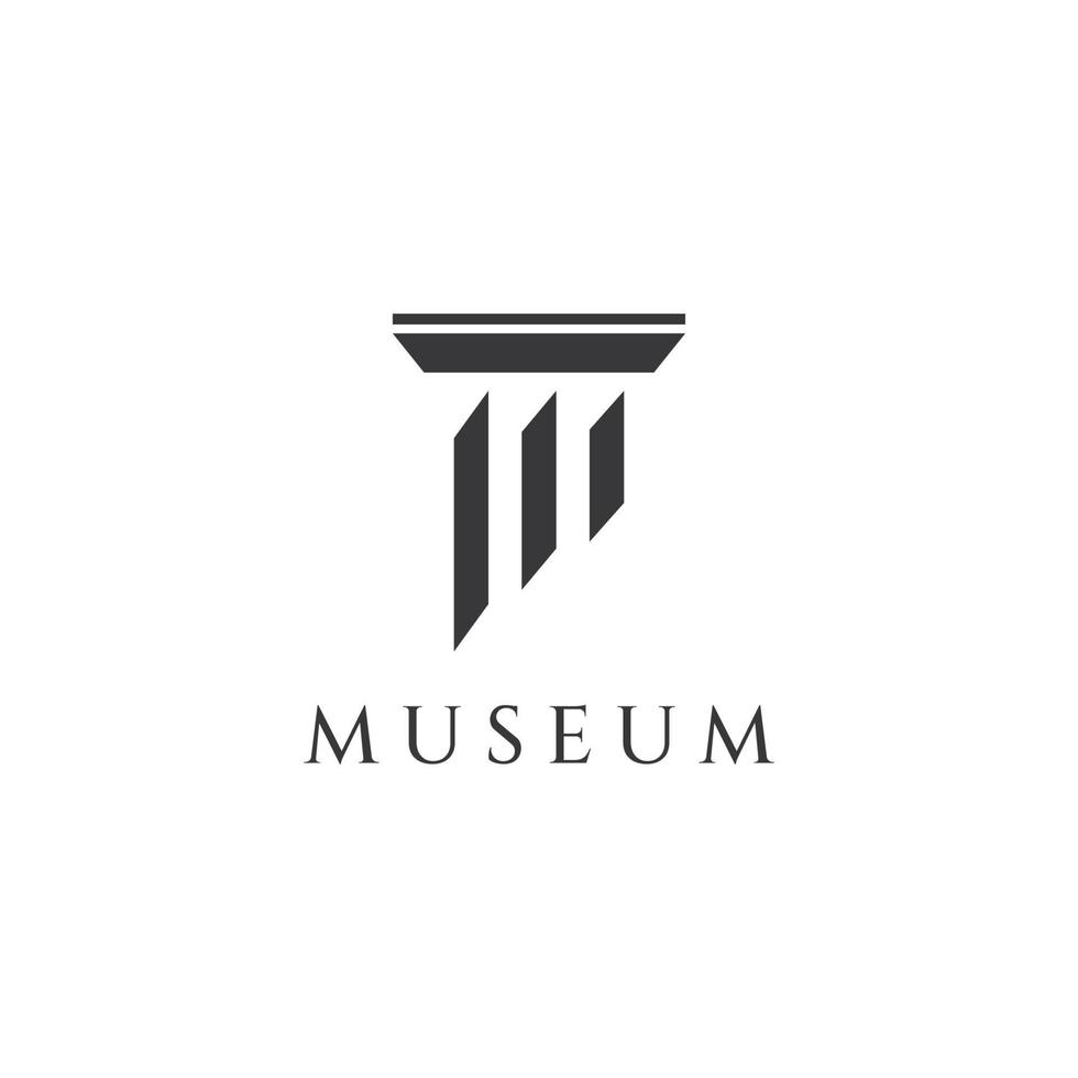 museus, colunas de museus, linhas de museus, logotipos de pilares de museus. museus com conceitos minimalistas e modernos. os logotipos podem ser usados para empresas, museus e empresas. vetor