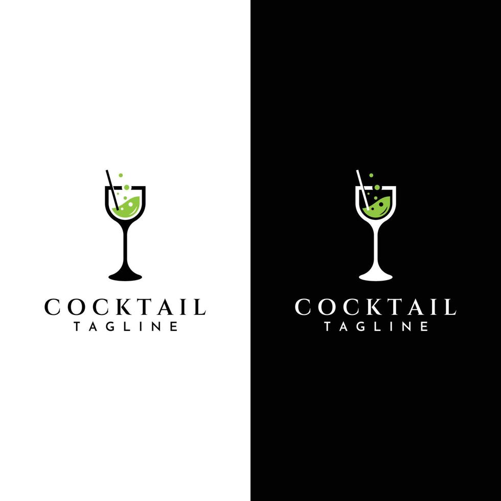 logotipo de coquetel de álcool, drinks.logos de boate para boates, bares e mais.no estilo de conceito de ilustração vetorial. vetor