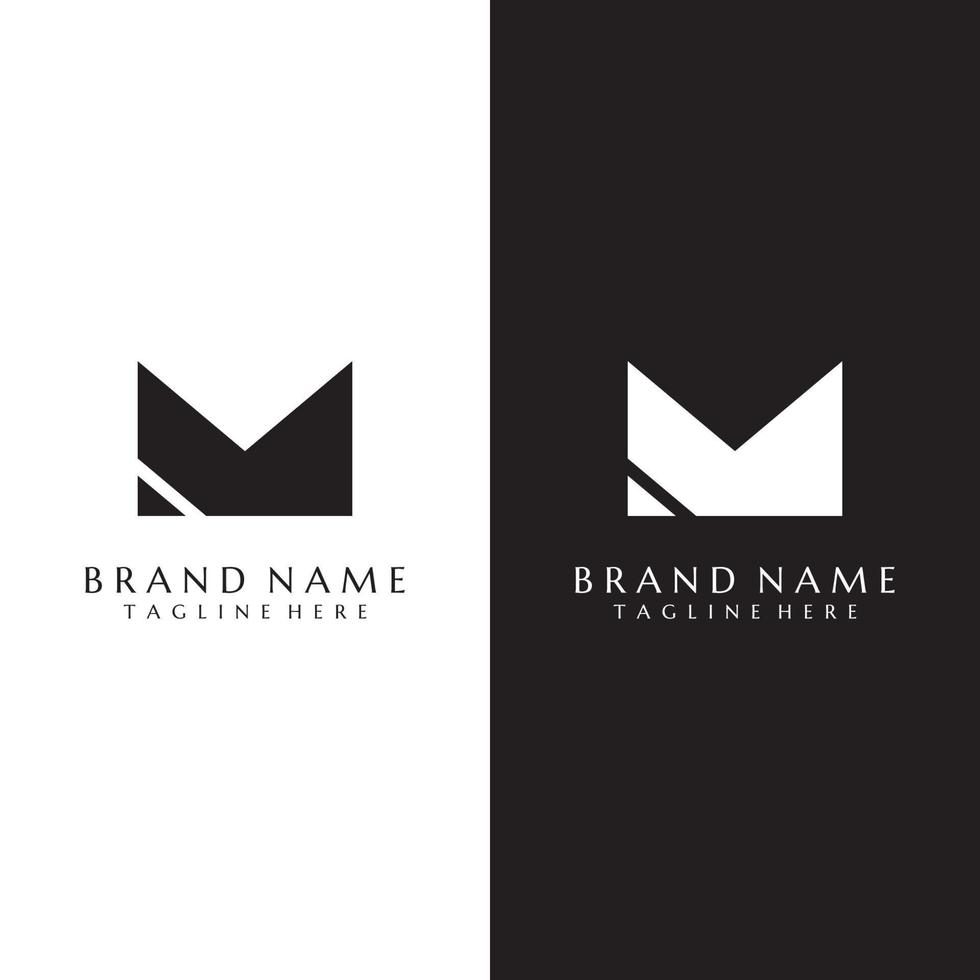 abstrato inicial modelo logotipo minimalista letra m element.symbol de geometry.design moderno, elegante, exclusivo e luxuoso para identidade de negócios corporativos. vetor