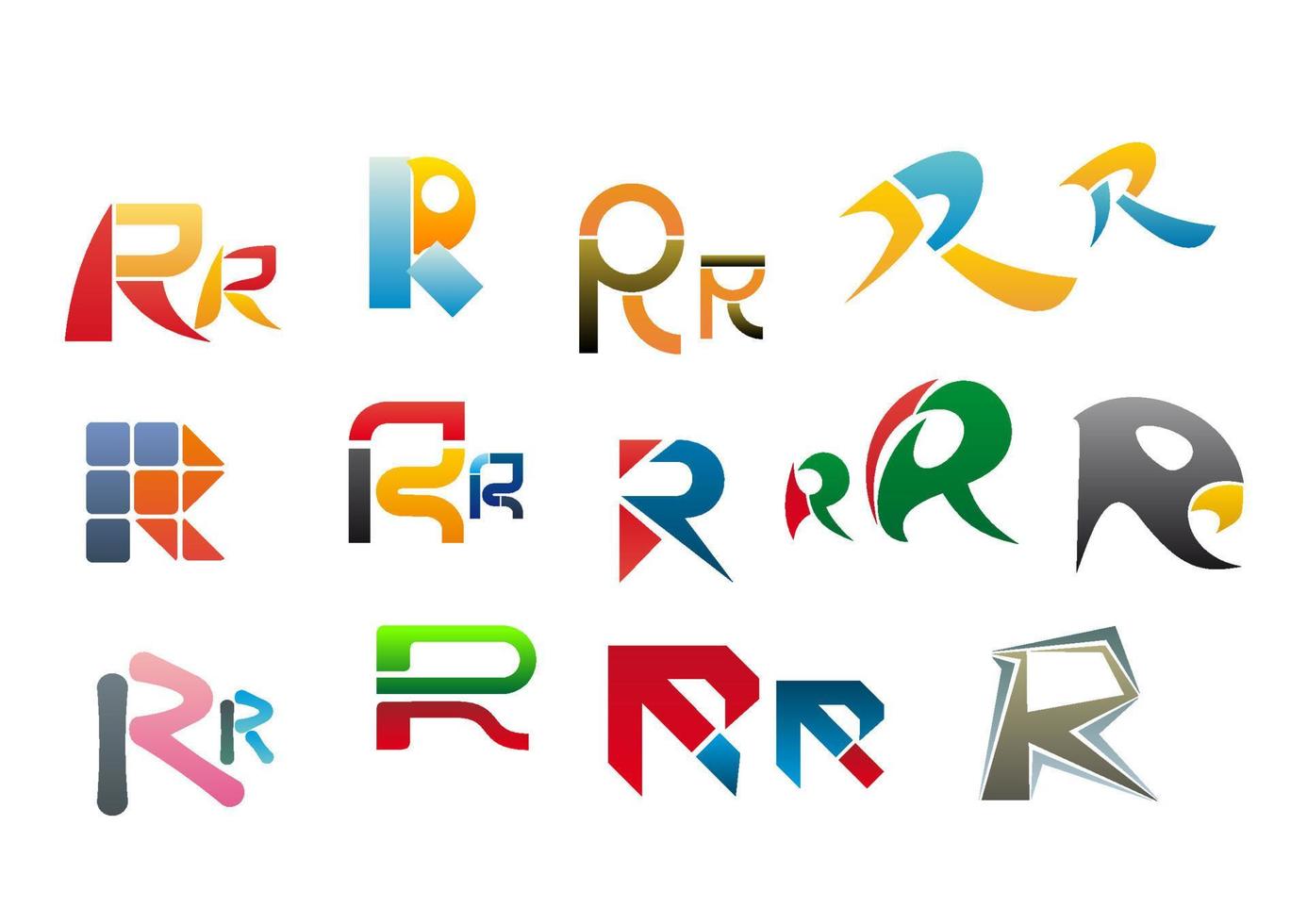 letra do alfabeto r vetor