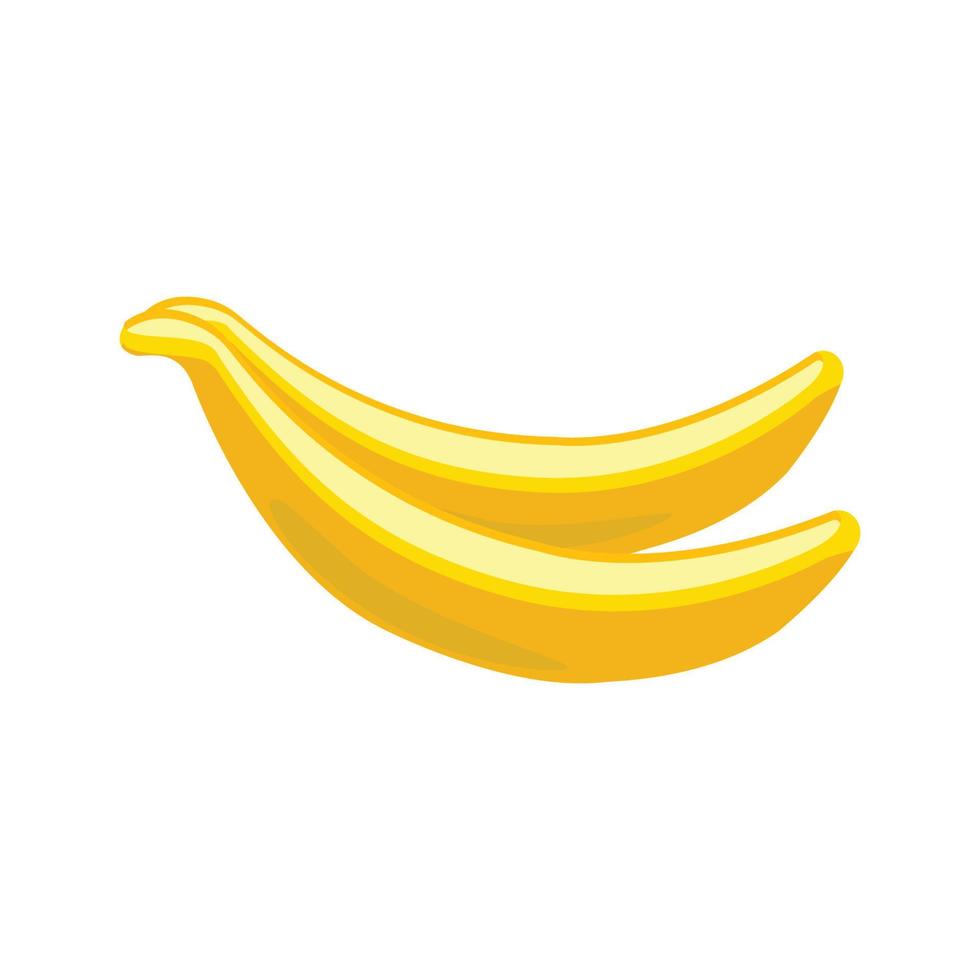 isolado em um fundo branco, uma fruta de banana em um estilo simples. vetor