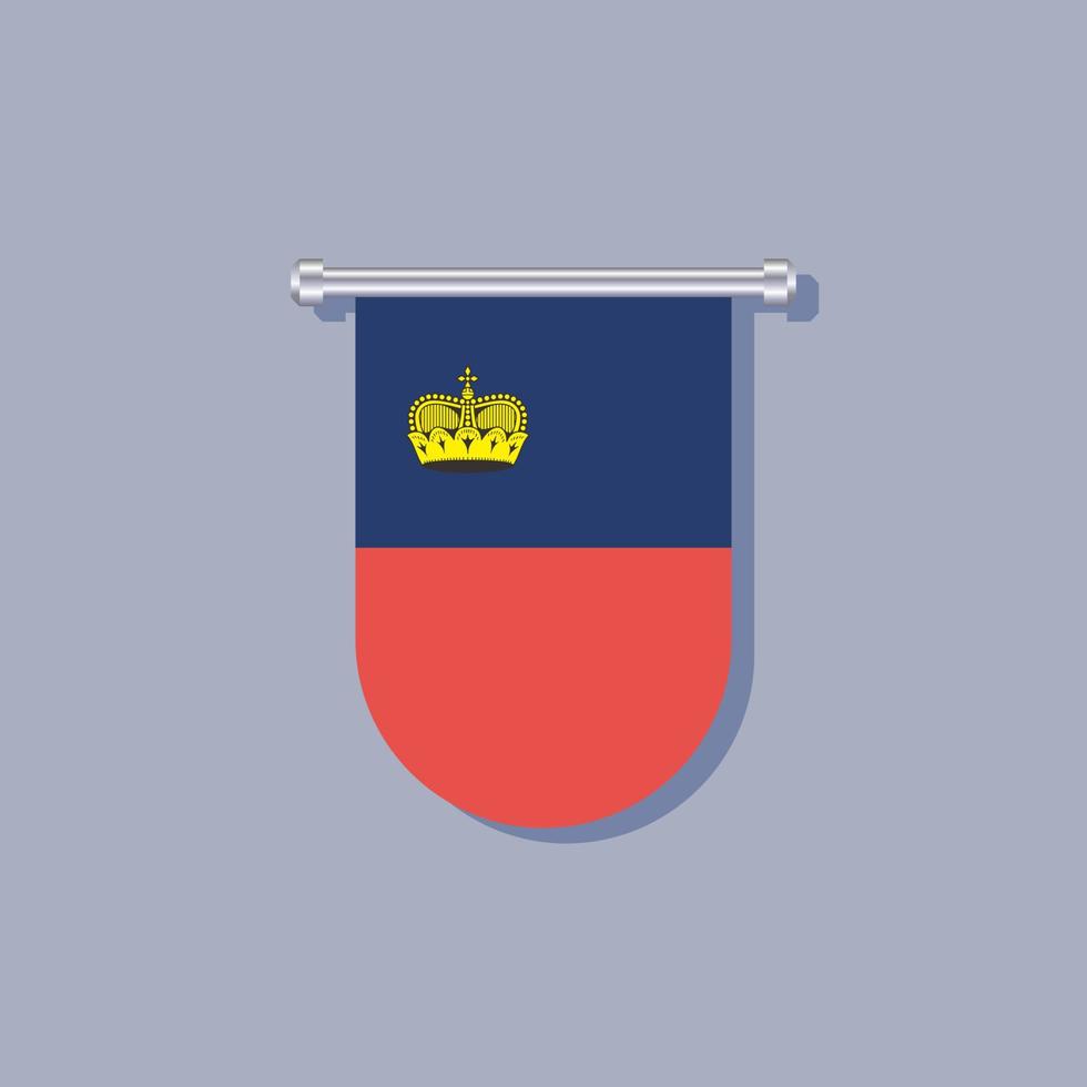 ilustração do modelo de bandeira de liechtenstein vetor