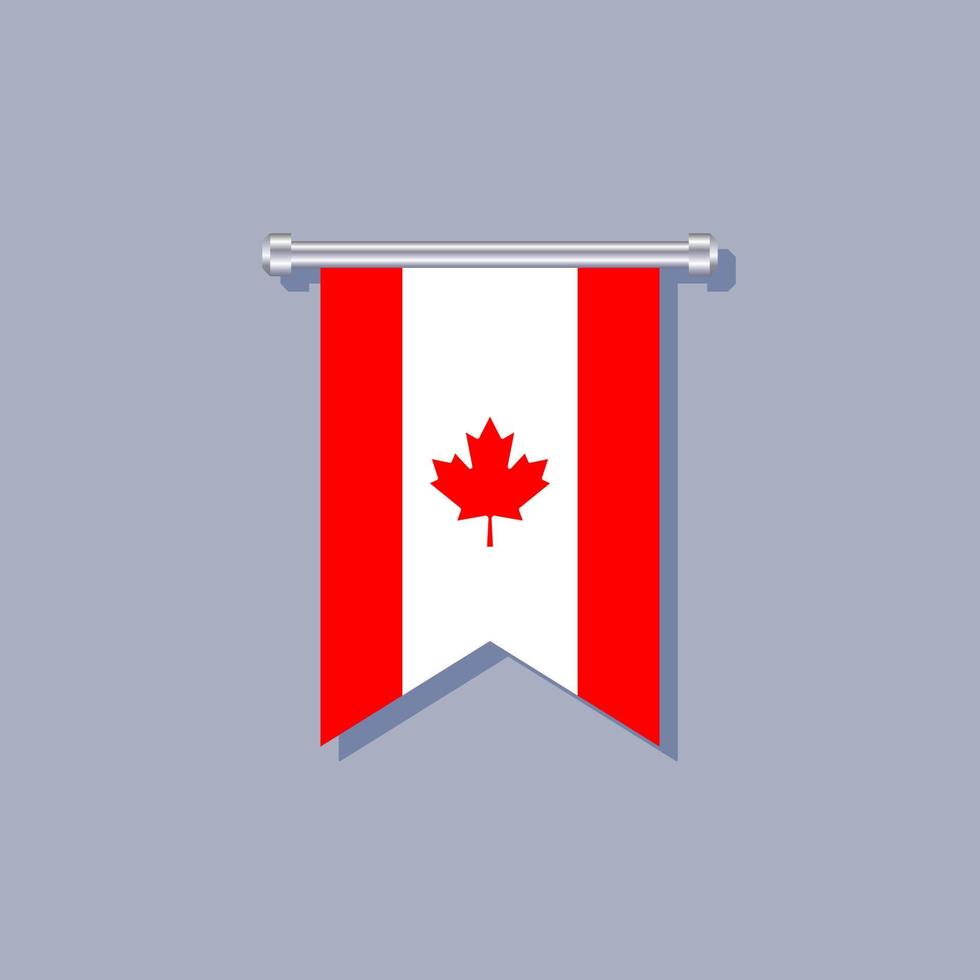 ilustração do modelo de bandeira do canadá vetor